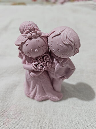 Gelin Damat Figürlü Kokulu Taş – El Yapımı Dekoratif Hediye