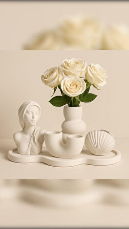 El Yapımı Beşli Dekoratif Set – Estetik ve Uyumlu Tasarım (6 x 9 cm)