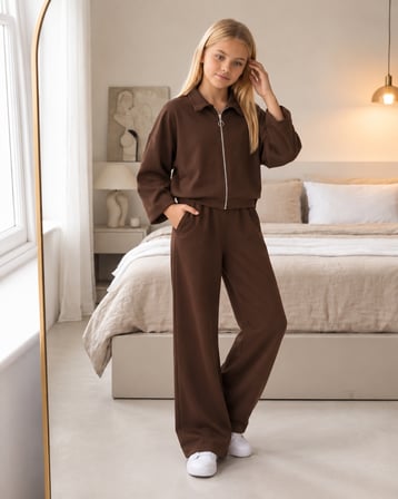 Trend Modal Pile Detaylı 2’li Modal Oysho Kız Çocuk Takım - 7/16 Yaş - 31930