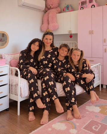 Anne & Çocuk Kombin Pijama Takımı – 3 Farklı Model - 31977 (1 TAKIM FİYATIDIR)