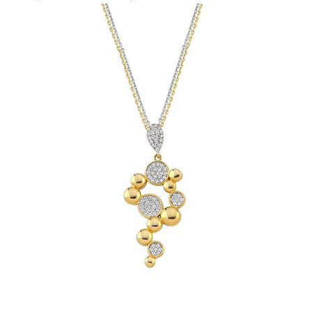 Altın Taşlı Set Kolye