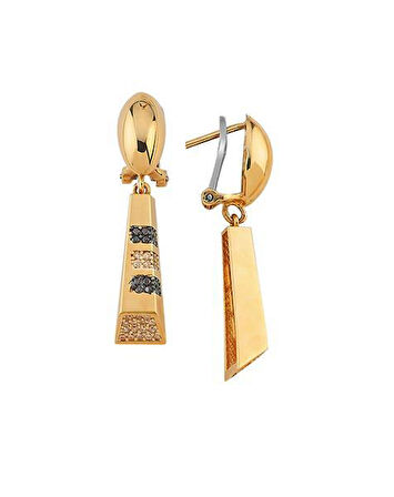 Altın Taşlı Set Küpe