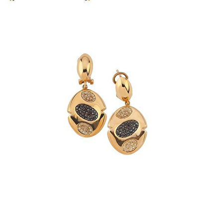 Altın Taşlı Set Küpe