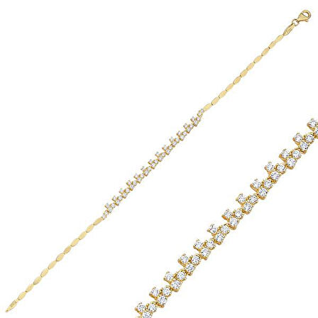 Altın Taşlı Set Bileklik 4,47 Gram