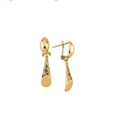 Altın Taşlı Set Küpe