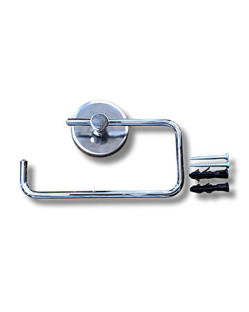 Krom Metal Kapaksız Tuvalet Kağıtlığı | Banyo içi Tuvalet Kağıdı Askısı | Otel Buklet Serisi