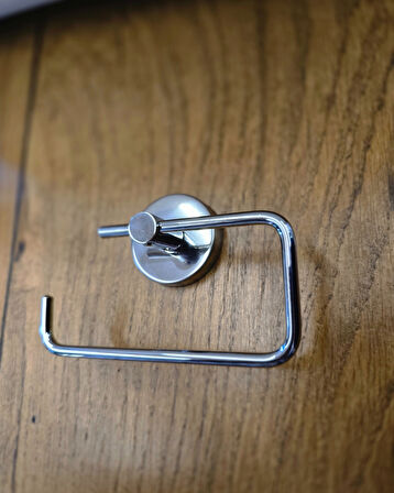 Krom Metal Kapaksız Tuvalet Kağıtlığı | Banyo içi Tuvalet Kağıdı Askısı | Otel Buklet Serisi