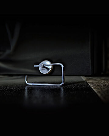 Krom Metal Kapaksız Tuvalet Kağıtlığı | Banyo içi Tuvalet Kağıdı Askısı | Otel Buklet Serisi