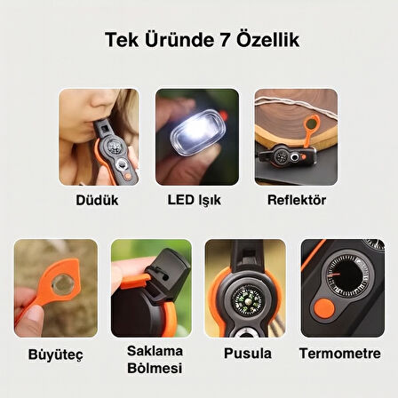 Hayatta Kalma Düdüğü 7 Fonksiyonlu Düdük