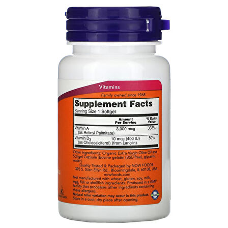 A & D 10,000/400 100 Softgels
