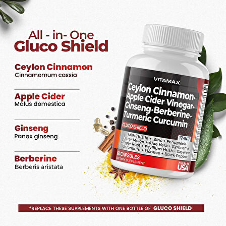 Ceylon Cinnamon Apple Cider Vinegar 60 Kapsül