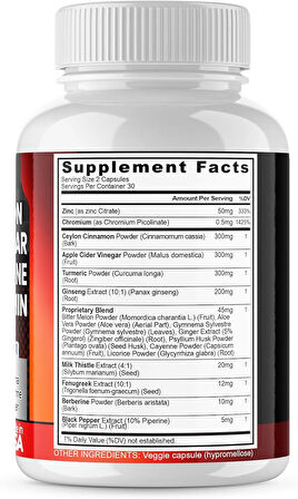 Ceylon Cinnamon Apple Cider Vinegar 60 Kapsül