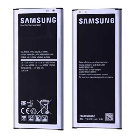 Axya Samsung Note 4 N910 uyumlu Pil Batarya Eb-Bn910Bbe Siyah