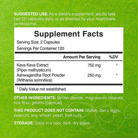 Kava Kava 1000 mg 240 Kapsül