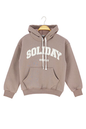 Kız Çocuk Sweatshirt Kapüşonlu Polarlı
