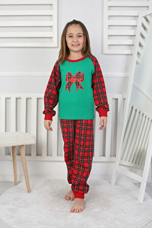 Kız Çocuk Pijama Takımı Papyon