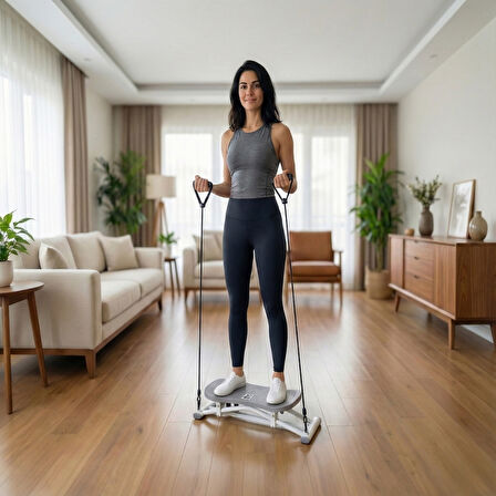 Slider Evde Kaykay Spor Aleti – Dijital Ekranlı Kaydırmalı Fitness Board, 6 Fonksiyonlu