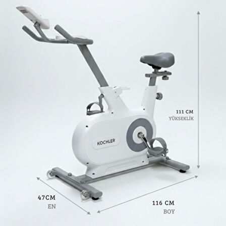 Manyetik Kondisyon Bisikleti – 4 Kg Volan, 120 Kg Kapasite, Uygulamalı, 9 Kademe Direnç, Nabız Ölçer