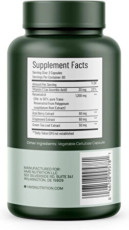 Resveratrol 120 Kapsül
