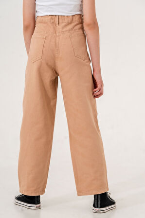 Kız Çocuk Fiyonklu Keten Pantolon 2557