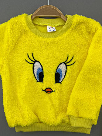 Çocuk Tweety Model Manşetli Alt Üst Takım