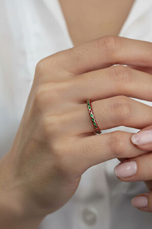 Tam Tur Mineli Mavi Yüzük - Renkli | Ayarlanabilir, Kararma Yapmaz