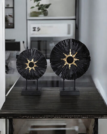 2'li İris Dekoratif Daire Biblo Obje C 4055