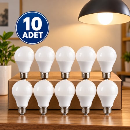 Noas 9 Watt E27 Duy Led Ampul Beyaz 6500 Kelvin_10lu