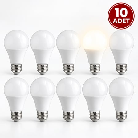 Noas 9 Watt E27 Duy Led Ampul Beyaz 6500 Kelvin_10lu