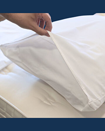 Safex Yastık Alezi | Su Geçirmez Kumaş | 50x70 +20cm İç Kapaklı