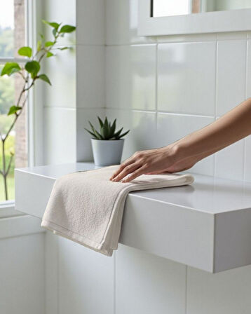 %100 Pamuk | Velune El & Yüz Havlusu | Kırık Beyaz | 50x85 | Otel Serisi