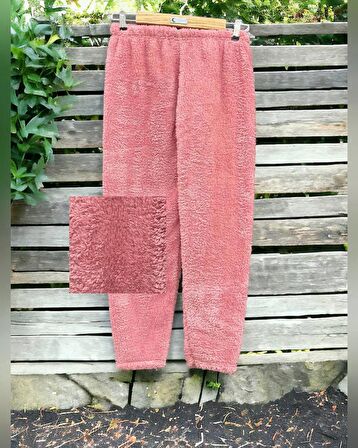 Peluş Pantolon Lastikli Bel