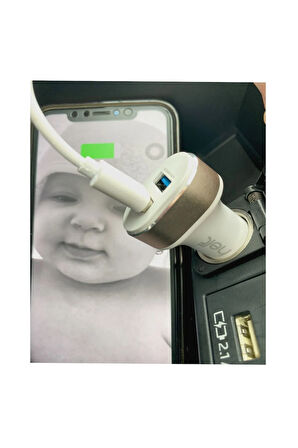 çift Çıkışlı Usb 2 Çıkışlı usb Araba Araç içi çakmaklık Hızlı Kablolu şarj Cihazı soketi Aleti