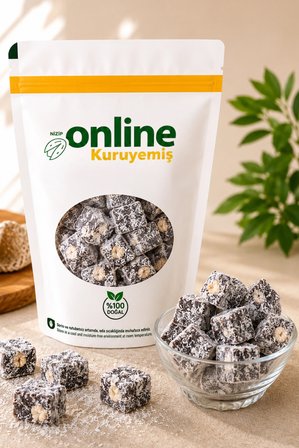 Antep Fıstıklı Hindistan Cevizli Çifte Kavrulmuş Lokum 1000 gr
