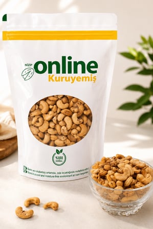 Kaju Fıstığı - Kavrulmuş - Tuzlu - Doğal Lekeli - 1 kg