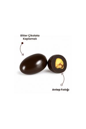 Bitter Çikolatalı Antep Fıstığı Draje 500 g