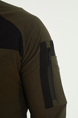 Camp260 Outdoor Tactical Su iticili Erkek Fermuarlı Taktik Sweatshirt