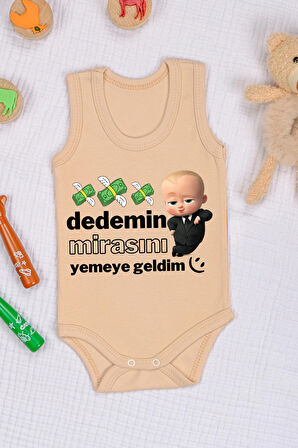 Dedemin Mirasını Yemeye Geldim Baskılı Çıtçıt Body Zıbın