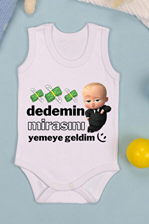 Dedemin Mirasını Yemeye Geldim Baskılı Çıtçıt Body Zıbın