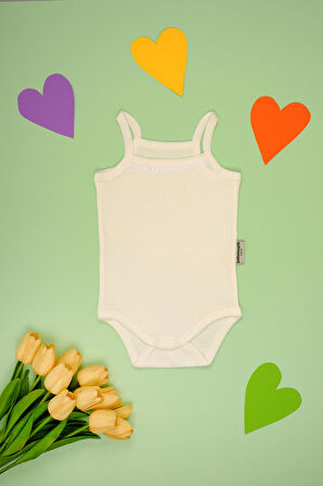 İp Askılı Pamuk Dantel Detaylı Çıt Çıt Zıbın