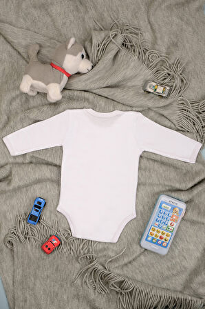 Pamuklu Balık Baskılı Uzun Kollu Çıtçıt Body Zıbın