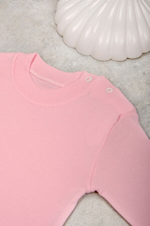 Pamuklu  Uzun Kollı Yumuşak Omuz Çıtçıt Body Zıbın