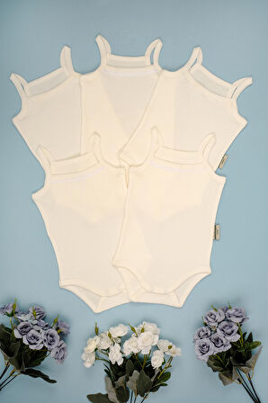 İp Askılı Pamuk Dantel Detaylı 5'li Paket Çıt Çıt Zıbın