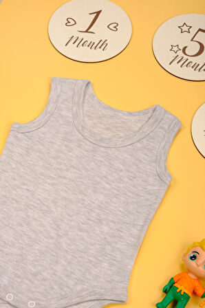 Pamuklu Kalın Askılı Yumuşak Çıtçıt Body Zıbın