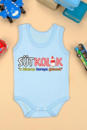 Sütkolik Baskılı Pamuk Atlet Zıbın