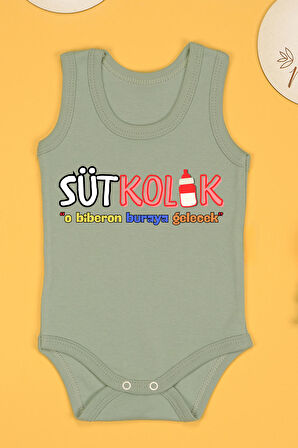 Sütkolik Baskılı Pamuk Atlet Zıbın