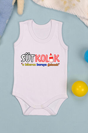 Sütkolik Baskılı Pamuk Atlet Zıbın