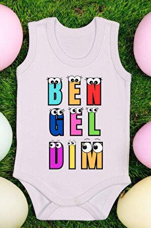 Ben Gel Dim Baskılı Pamuk Atlet Zıbın