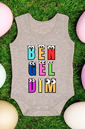 Ben Gel Dim Baskılı Pamuk Atlet Zıbın