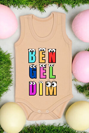 Ben Gel Dim Baskılı Pamuk Atlet Zıbın